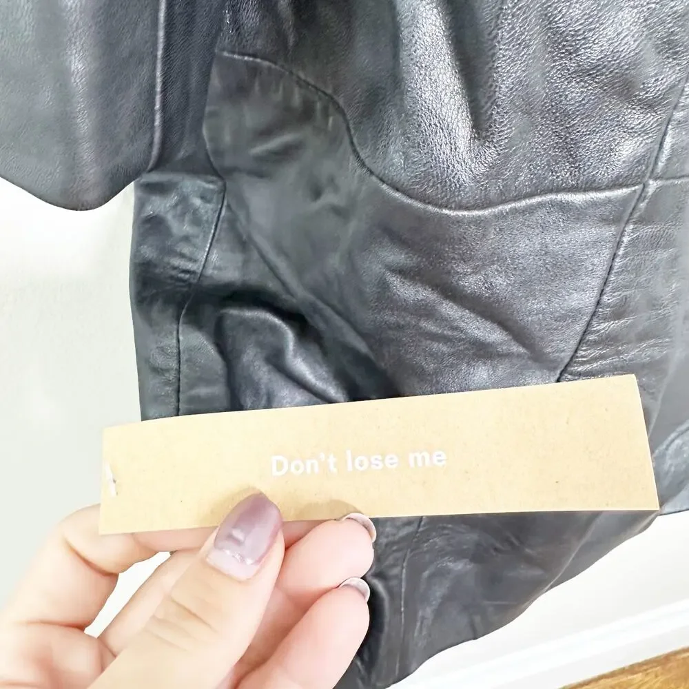 Reformation X Veda Crosby 90s Longline Blazer Leather Black Size 1X NEW
